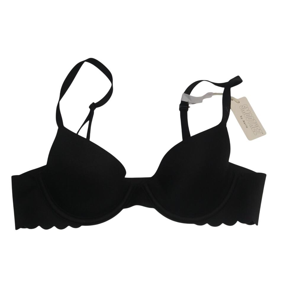 Aerie Black SMOOTHEZ Demi Lightly Lined Bra Size 30A